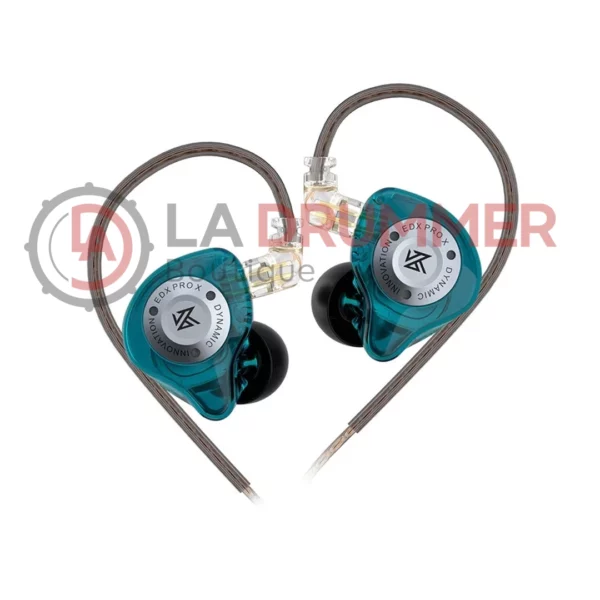 Audífonos In-Ears KZ EDX Pro X Cyan - La Drummer Boutique